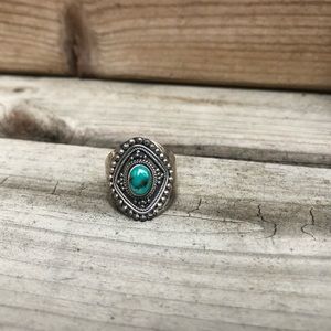 Silver Stone Boho Ring